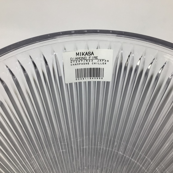 NEW Mikasa Diamond Fire Crystal Glass Champagne Wine Bottle Chiller - Picture 4 of 8